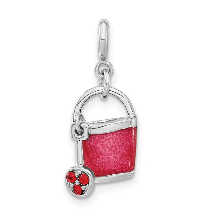 Sterling Silver Preciosa Crystal Enameled Bucket Charm TreasureFineJewelers Rings Sterling Silver Preciosa Crystal Enameled Bucket Charm TreasureFineJewelers Rings