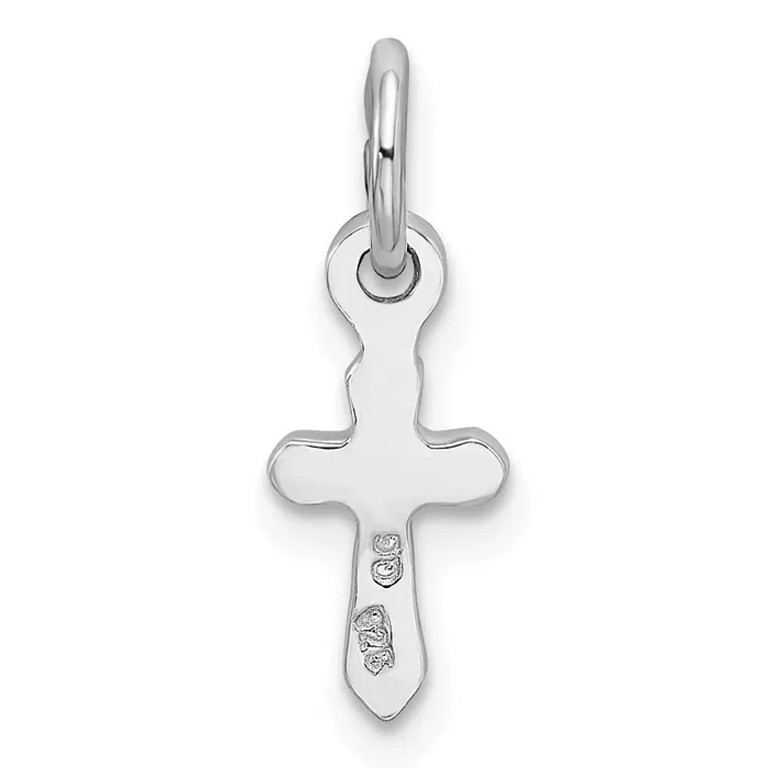 Sterling Silver RHpltd Childs Apr Clear Preciosca Crystal Cross Pendant TreasureFineJewelers Necklaces
