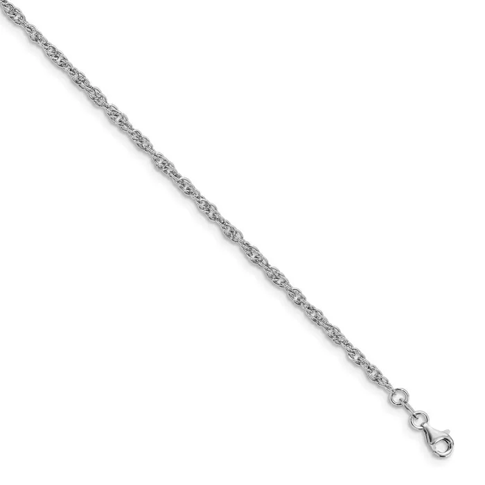 Sterling Silver Rhodiumplated Fancy Chain Anklet TreasureFineJewelers Rings Sterling Silver Rhodiumplated Fancy Chain Anklet TreasureFineJewelers Rings