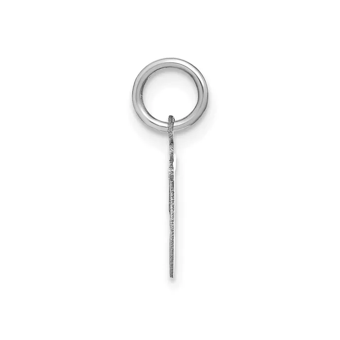 Sterling Silver Rhodiumplated Lower case Letter T Initial Charm TreasureFineJewelers Necklaces