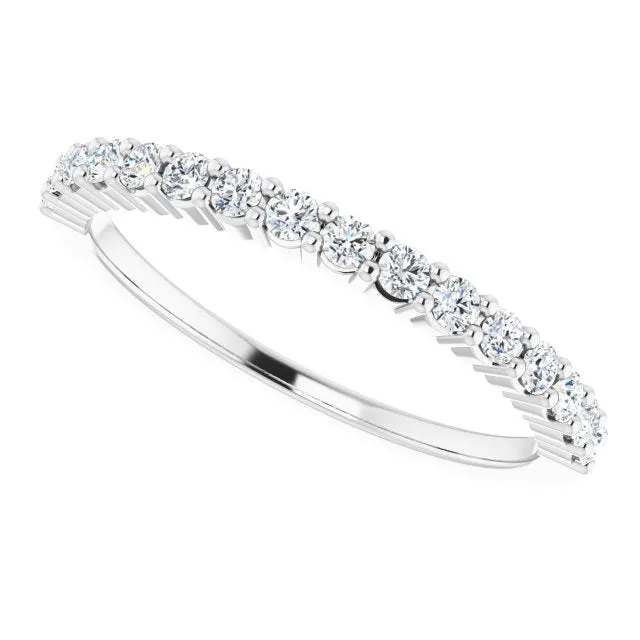 TreasureFineJeweler Rings 14K White 13 CTW Natural Diamond Anniversary Band