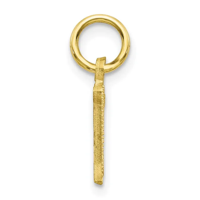 TreasureFineJewelers 10k Yellow Gold Initial M Charm Charm Necklaces