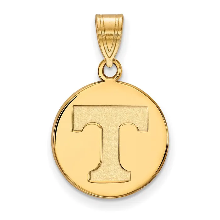 TreasureFineJewelers 10K Yellow Gold University of Tennessee Medium Disc Pendant Necklaces TreasureFineJewelers 10K Yellow Gold University of Tennessee Medium Disc Pendant Necklaces