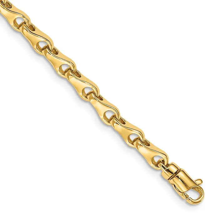 TreasureFineJewelers 14K 725 inch 39mm Hand Polished Fancy Link with Lobster Clasp Bracelet Bracelets TreasureFineJewelers 14K 725 inch 39mm Hand Polished Fancy Link with Lobster Clasp Bracelet Bracelets