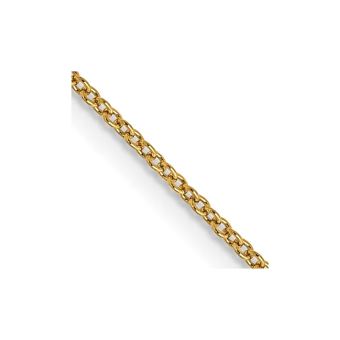 TreasureFineJewelers 14k 9mm Cable with Spring Ring Clasp Chain Rings