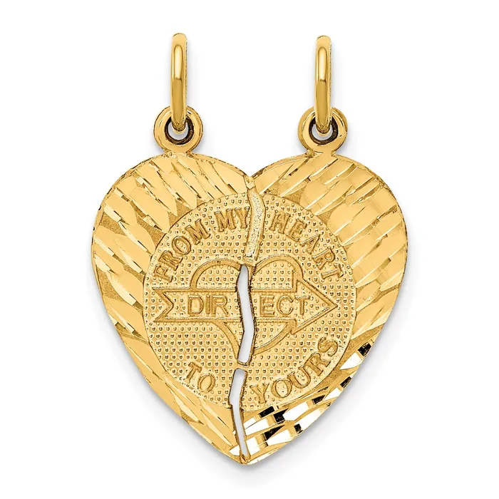 TreasureFineJewelers 14k Breakapart FROM MY HEART DIRECT TO YOURS Charm Charm Necklaces TreasureFineJewelers 14k Breakapart FROM MY HEART DIRECT TO YOURS Charm Charm Necklaces