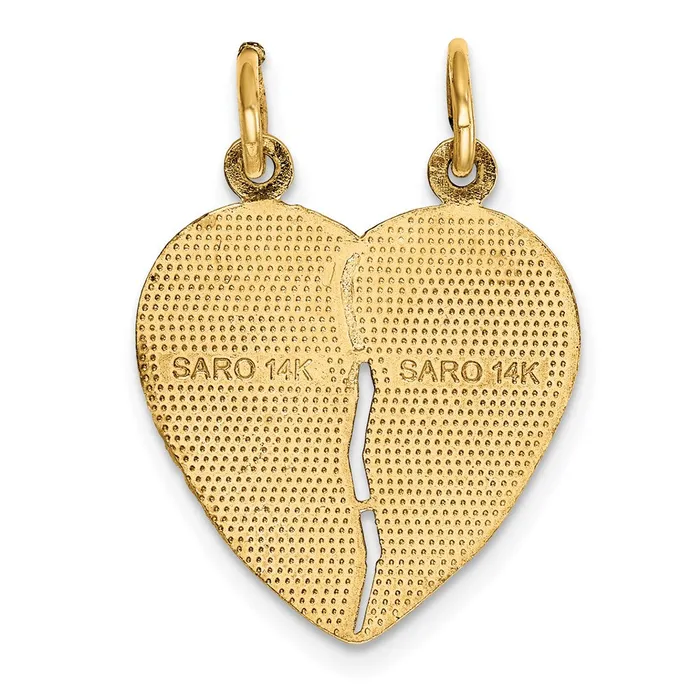 TreasureFineJewelers 14k Breakapart FROM MY HEART DIRECT TO YOURS Charm Charm Necklaces
