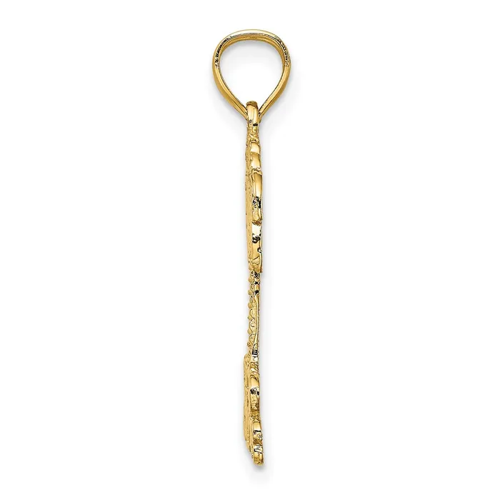 TreasureFineJewelers 14K GRAND CAYMANS Palm Tree Charm Charm Necklaces