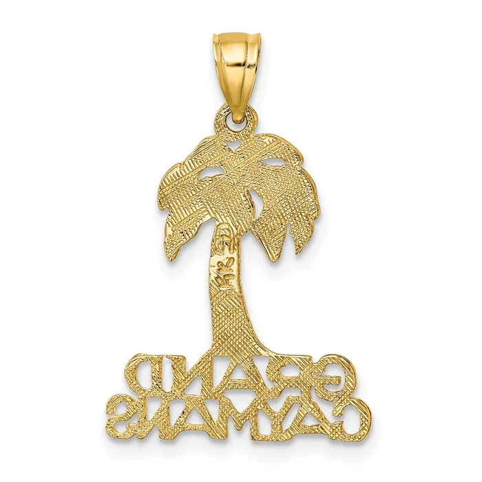TreasureFineJewelers 14K GRAND CAYMANS Palm Tree Charm Charm Necklaces