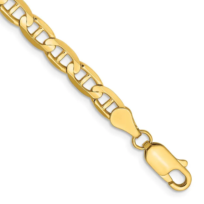TreasureFineJewelers Bracelets 14K 7 inch 45mm Concave Anchor with Lobster Clasp Bracelet TreasureFineJewelers Bracelets 14K 7 inch 45mm Concave Anchor with Lobster Clasp Bracelet