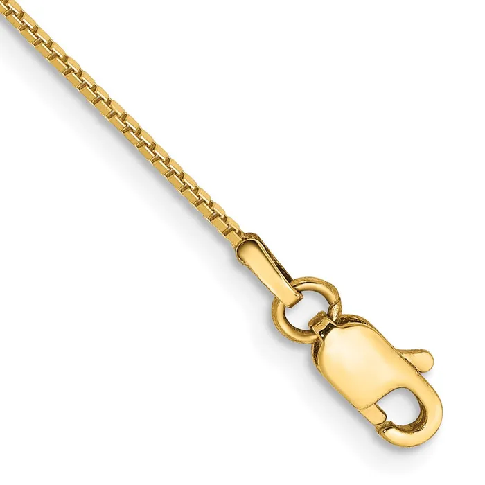 TreasureFineJewelers Bracelets 14K 7 inch 9mm Box with Lobster Clasp Bracelet TreasureFineJewelers Bracelets 14K 7 inch 9mm Box with Lobster Clasp Bracelet