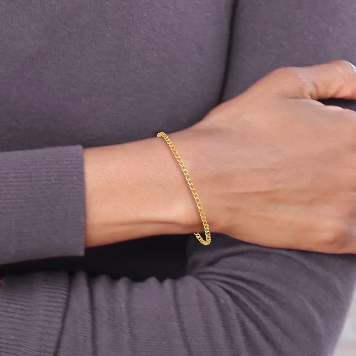 TreasureFineJewelers Bracelets 14K 8 inch 22mm Flat Beveled Curb with Lobster Clasp Bracelet