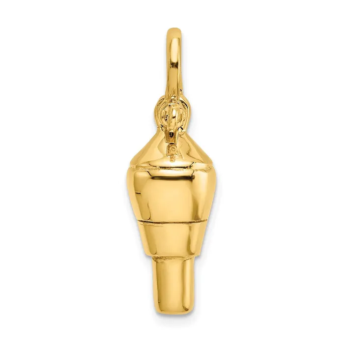 TreasureFineJewelers Charm Necklaces 14K 3D Swivel w Shackle Bail Charm