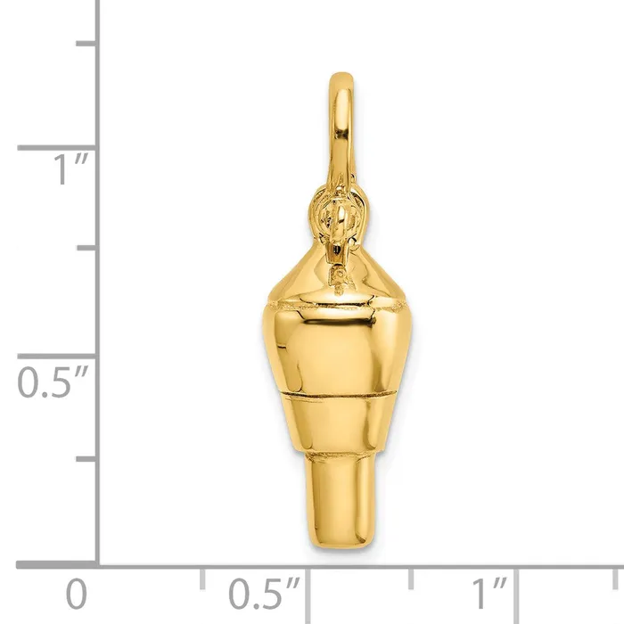 TreasureFineJewelers Charm Necklaces 14K 3D Swivel w Shackle Bail Charm