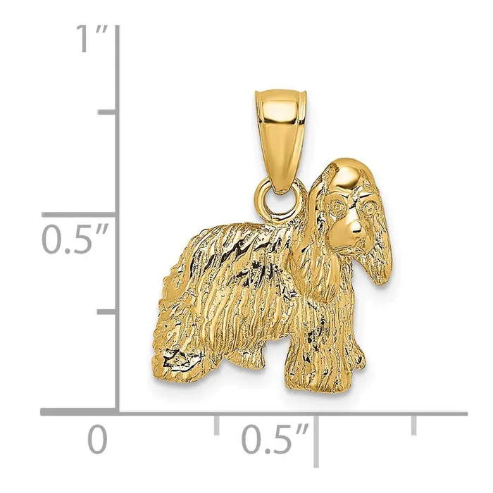 TreasureFineJewelers Charm Necklaces 14K Cocker Spaniel Dog Charm
