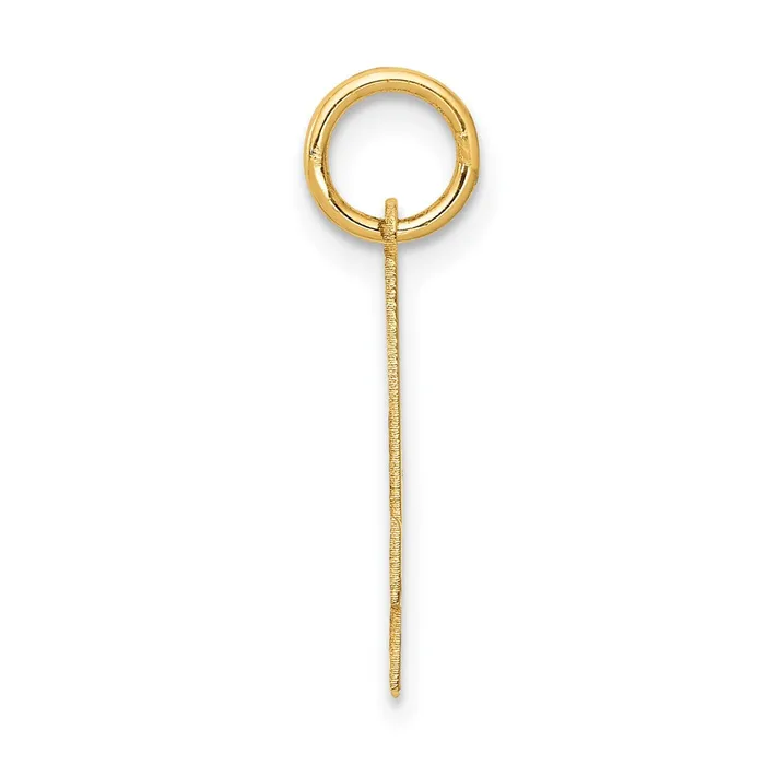TreasureFineJewelers Charm Necklaces 14k Medium Satin Number 4 Charm