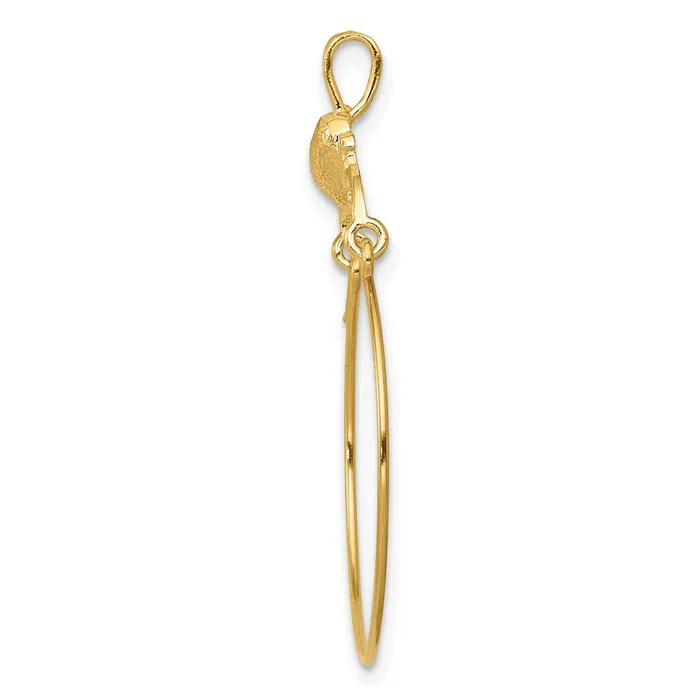 TreasureFineJewelers Charm Necklaces 14k Polished Heart Charm Holder