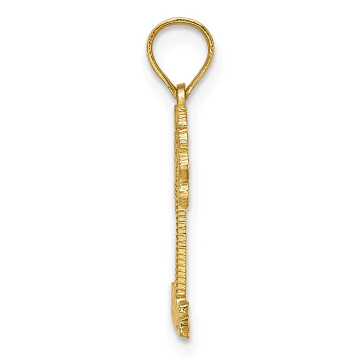 TreasureFineJewelers Charm Necklaces 14K ST THOMAS Under Palm Tree Charm