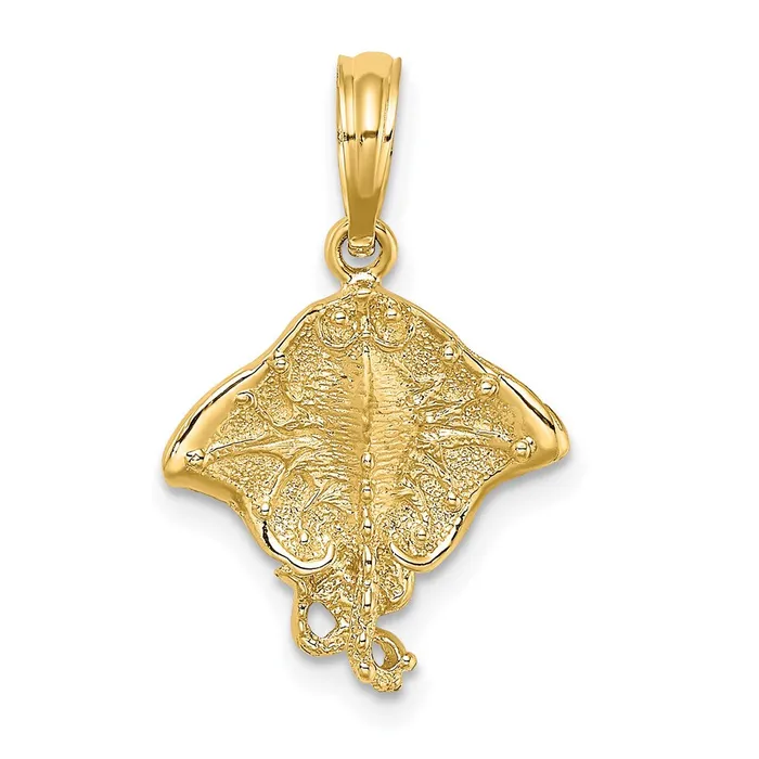 TreasureFineJewelers Charm Necklaces 14K Stingray Charm
