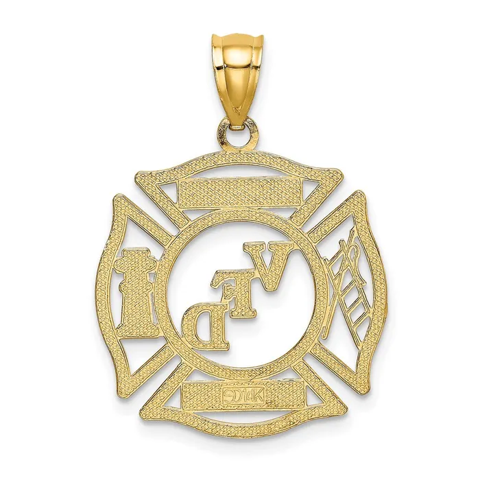 TreasureFineJewelers Charm Necklaces 14K VFD DWIGHT MEMBER In Shield Charm