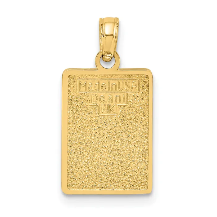 TreasureFineJewelers Charm Necklaces 14k Yellow Gold Enamel Mile Marker 0 KEY WEST Charm