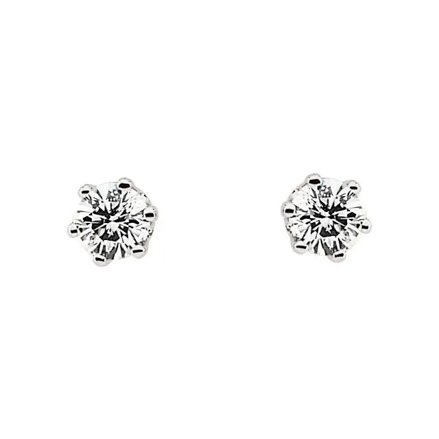TreasureFineJewelers Earrings 15 CTW Diamond Friction Post Stud Earrings