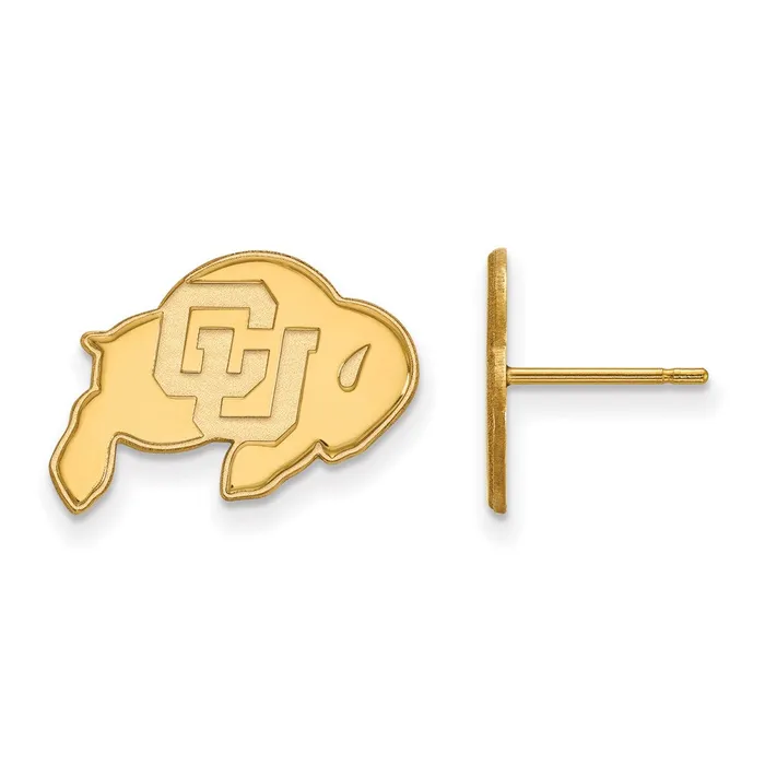 TreasureFineJewelers Earrings 10k Gold University of Colorado Small Post Earrings TreasureFineJewelers Earrings 10k Gold University of Colorado Small Post Earrings