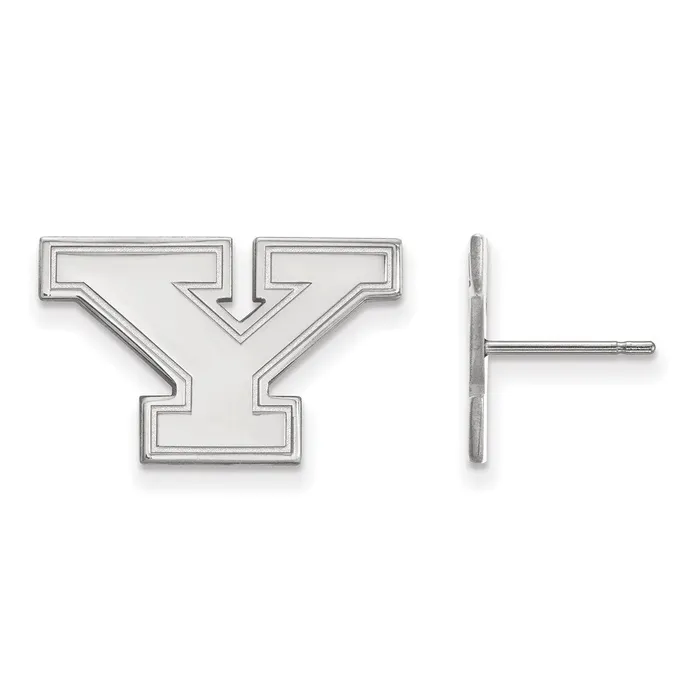 TreasureFineJewelers Earrings 10K White Gold Youngstown State University Small Post Earrings TreasureFineJewelers Earrings 10K White Gold Youngstown State University Small Post Earrings