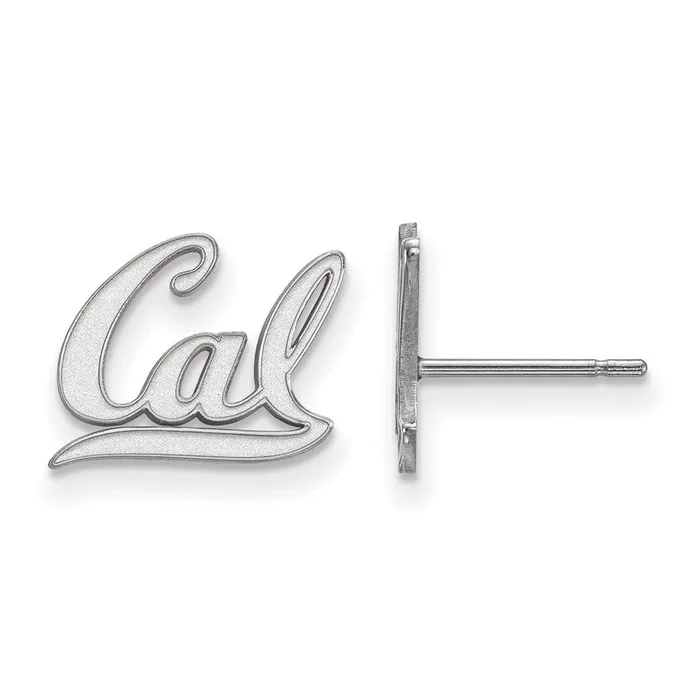 TreasureFineJewelers Earrings 14k White Gold University of California Berkeley XS Post Earrings TreasureFineJewelers Earrings 14k White Gold University of California Berkeley XS Post Earrings