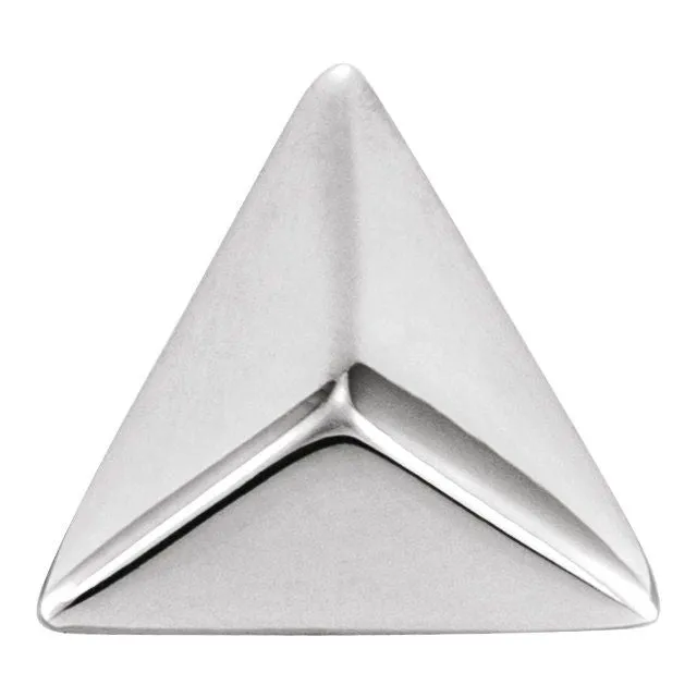 TreasureFineJewelers Earrings Platinum Pyramid Single Earring