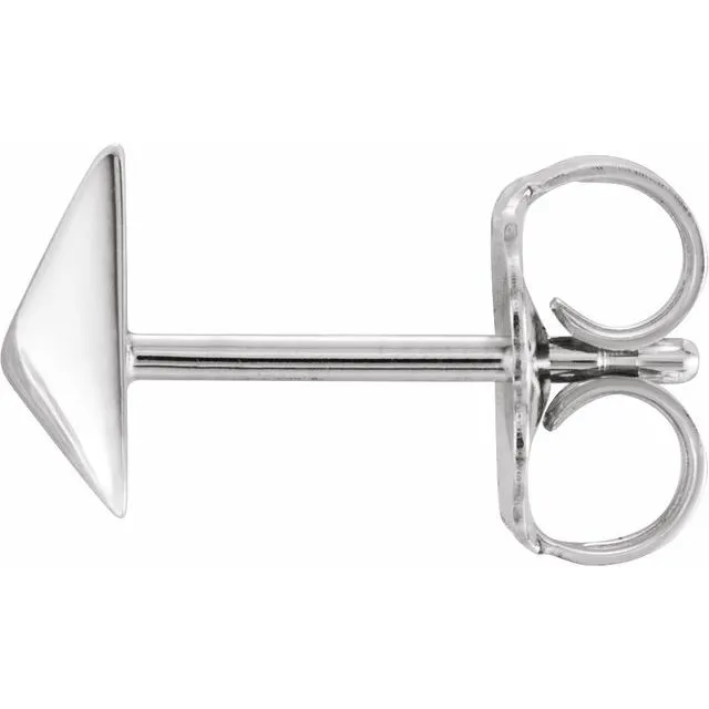 TreasureFineJewelers Earrings Platinum Pyramid Single Earring