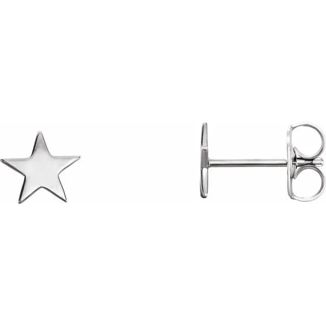 TreasureFineJewelers Earrings Sterling Silver Star Earrings
