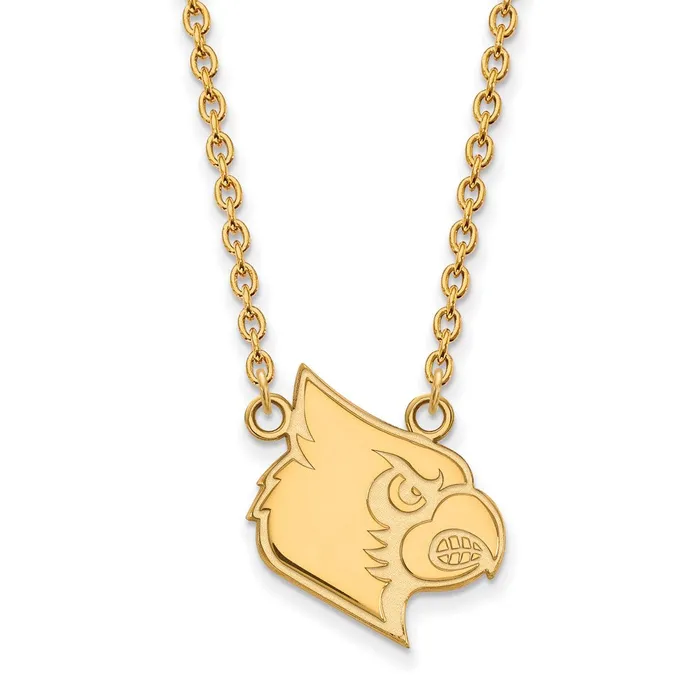 TreasureFineJewelers Necklaces 10K Yellow Gold University of Louisville Large Pendant with Necklace TreasureFineJewelers Necklaces 10K Yellow Gold University of Louisville Large Pendant with Necklace