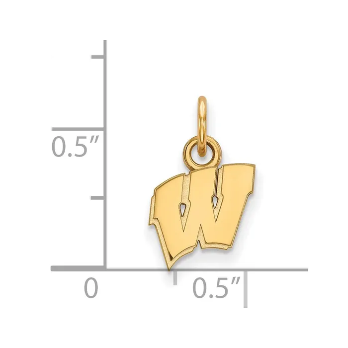 TreasureFineJewelers Necklaces 10K Yellow Gold University of Wisconsin XS Pendant