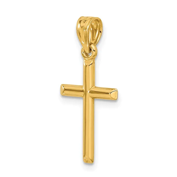 TreasureFineJewelers Necklaces 14k Polished Hollow Cross Pendant