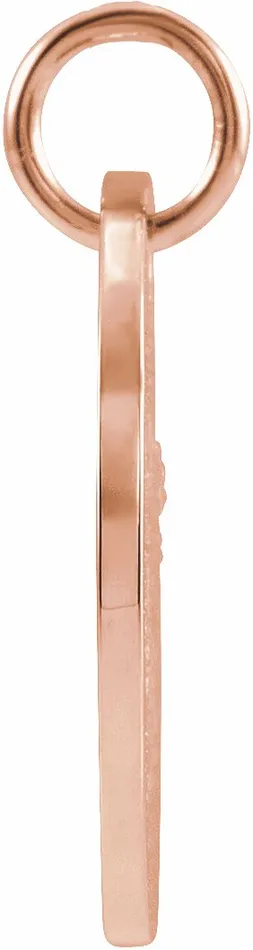 TreasureFineJewelers Necklaces 14K Rose Gold 165 mm Cancer Zodiac Disc Pendant