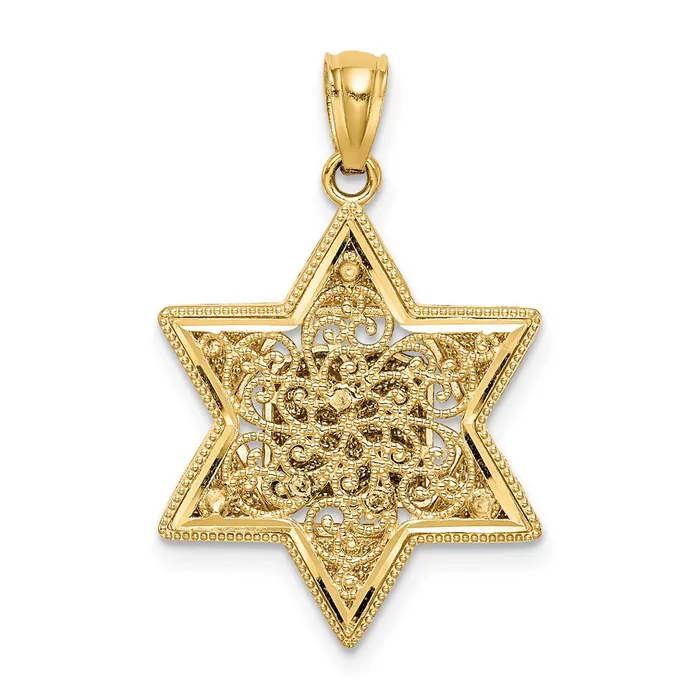 TreasureFineJewelers Necklaces 14K TwoTone Star Of David Pendant