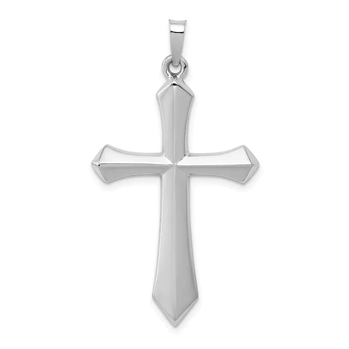 TreasureFineJewelers Necklaces 14K White Gold Polished Passion Cross Pendant TreasureFineJewelers Necklaces 14K White Gold Polished Passion Cross Pendant