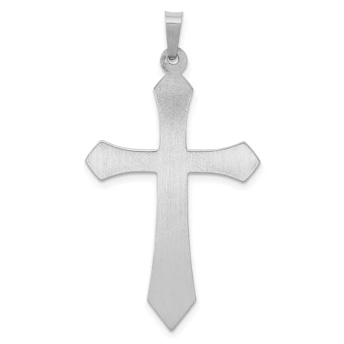 TreasureFineJewelers Necklaces 14K White Gold Polished Passion Cross Pendant
