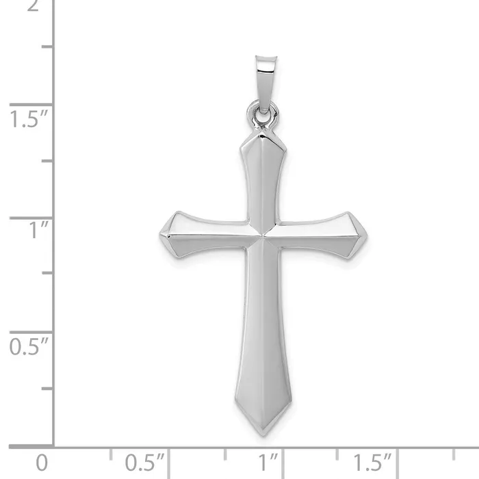 TreasureFineJewelers Necklaces 14K White Gold Polished Passion Cross Pendant