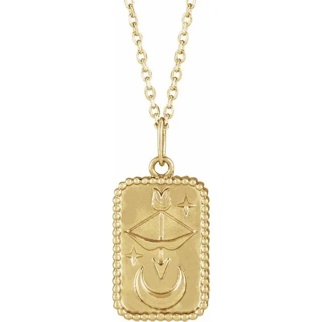 TreasureFineJewelers Necklaces 14K Yellow Gold Bow and Arrow 1618 Necklace TreasureFineJewelers Necklaces 14K Yellow Gold Bow and Arrow 1618 Necklace