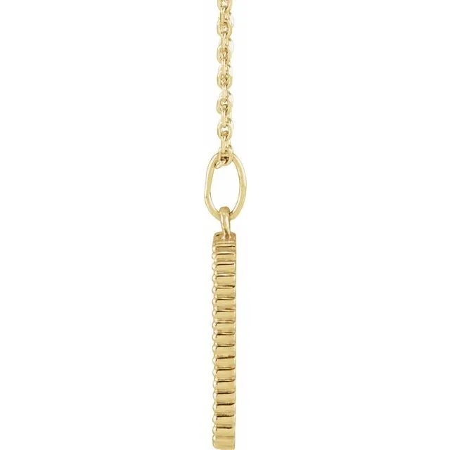 TreasureFineJewelers Necklaces 14K Yellow Gold Bow and Arrow 1618 Necklace