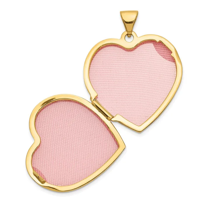 TreasureFineJewelers Necklaces 14k Yellow Gold Heart Locket