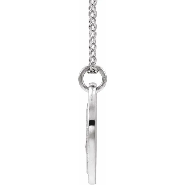 TreasureFineJewelers Necklaces Sterling Silver 025 CTW Natural Diamond Lotus 1618 Necklace