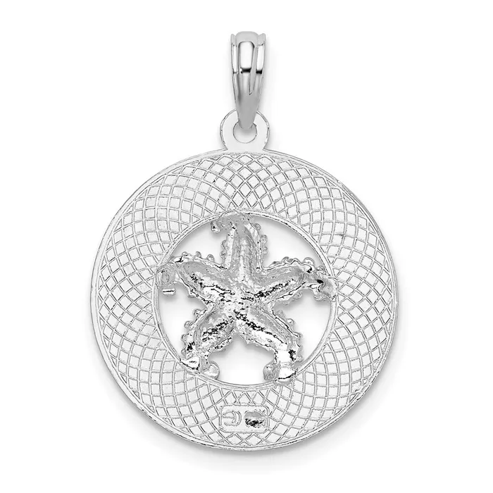 TreasureFineJewelers Necklaces Sterling Silver Fort Myers Beach FL Circle wStarfish Pendant