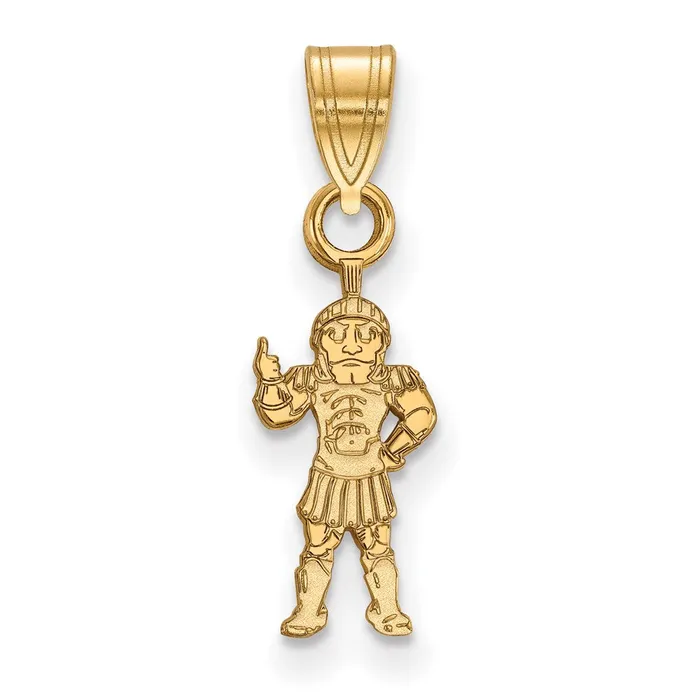 TreasureFineJewelers Necklaces Sterling Silver Goldplated Michigan State University Spartan Small Pendant TreasureFineJewelers Necklaces Sterling Silver Goldplated Michigan State University Spartan Small Pendant