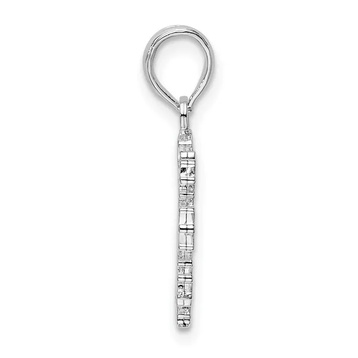 TreasureFineJewelers Necklaces Sterling Silver Polished Cutout Snowflake Pendant