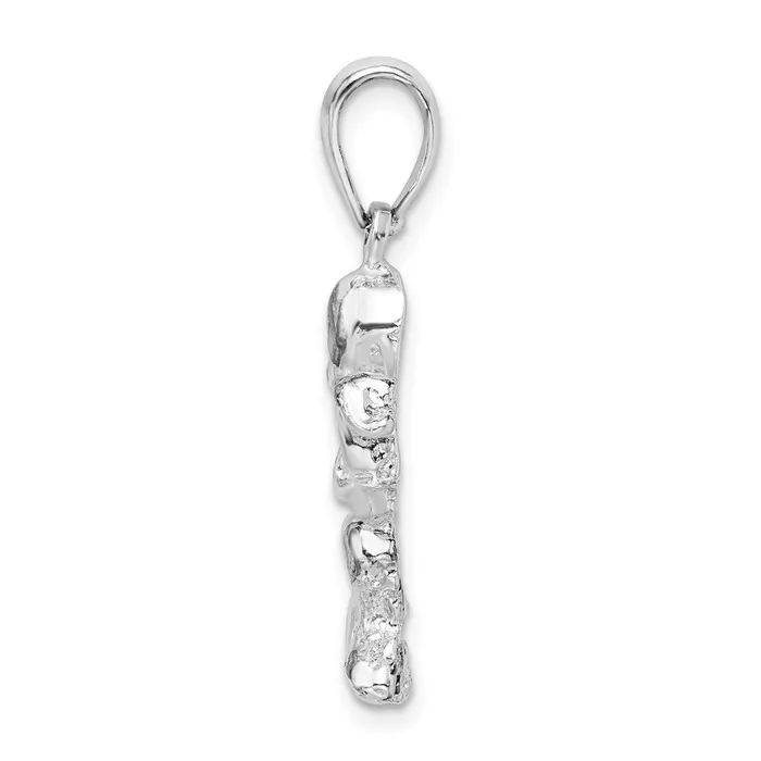 TreasureFineJewelers Necklaces Sterling Silver Polished Octopus Pendant