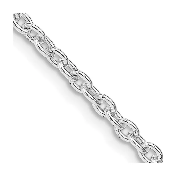TreasureFineJewelers Necklaces Sterling Silver Rhodiumplated 275mm Cable Chain TreasureFineJewelers Necklaces Sterling Silver Rhodiumplated 275mm Cable Chain