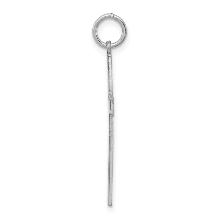 TreasureFineJewelers Necklaces Sterling Silver Rhodiumplated Laser Designed Cross Pendant